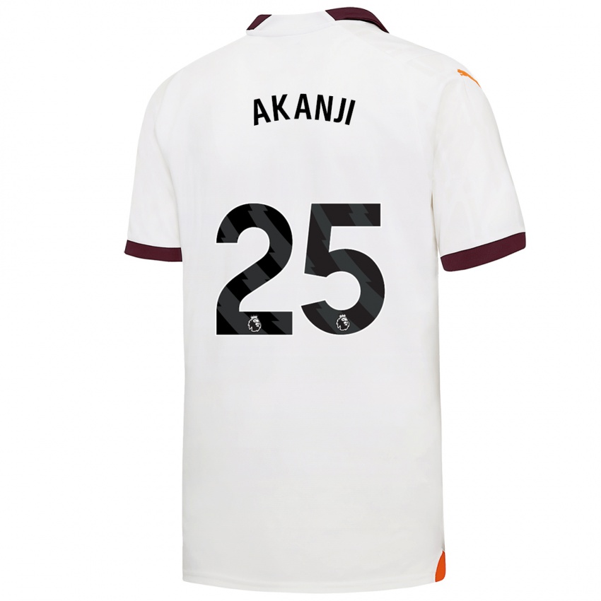 Damen Manuel Akanji #25 Weiß Auswärtstrikot Trikot 2023/24 T-Shirt