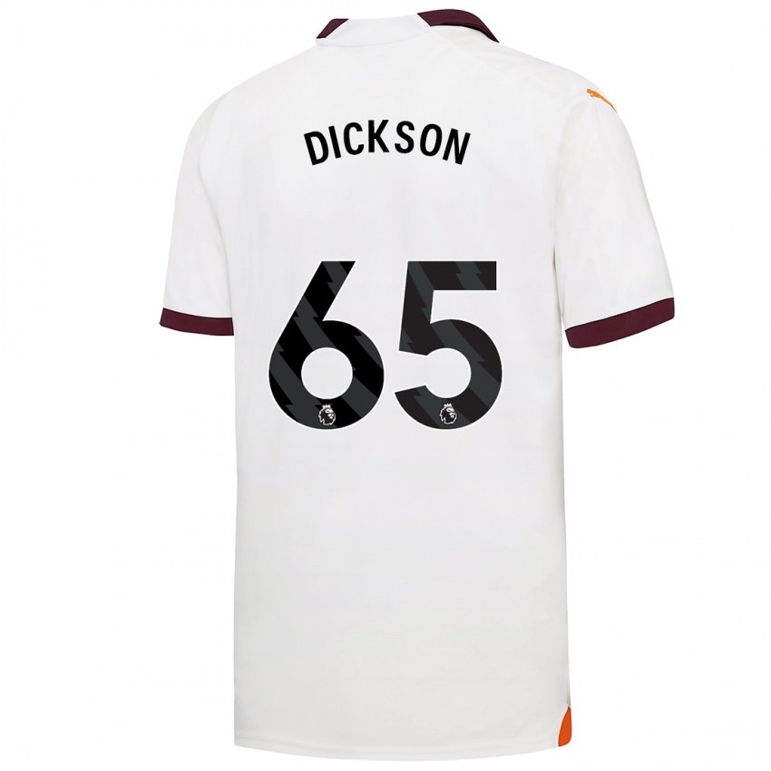 Damen Will Dickson #65 Weiß Auswärtstrikot Trikot 2023/24 T-Shirt