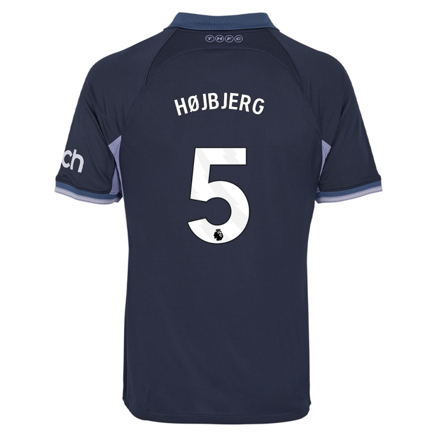 Damen Pierre Emile Hojbjerg #5 Dunkelblau Auswärtstrikot Trikot 2023/24 T-Shirt
