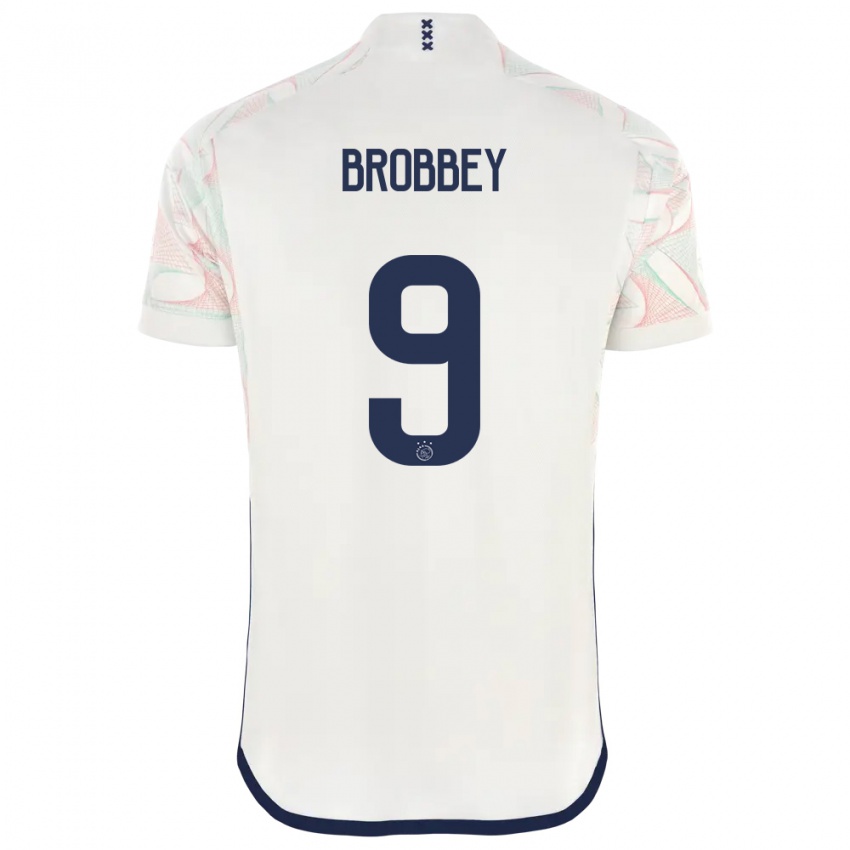 Damen Brian Brobbey #9 Weiß Auswärtstrikot Trikot 2023/24 T-Shirt