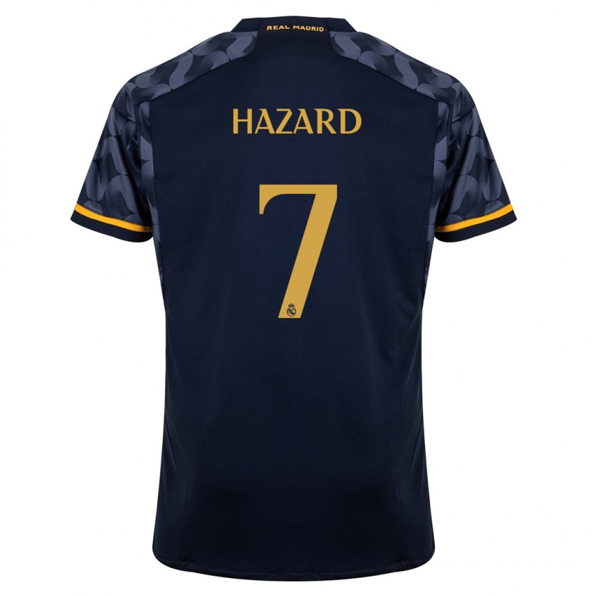 Damen Eden Hazard #7 Dunkelblau Auswärtstrikot Trikot 2023/24 T-Shirt