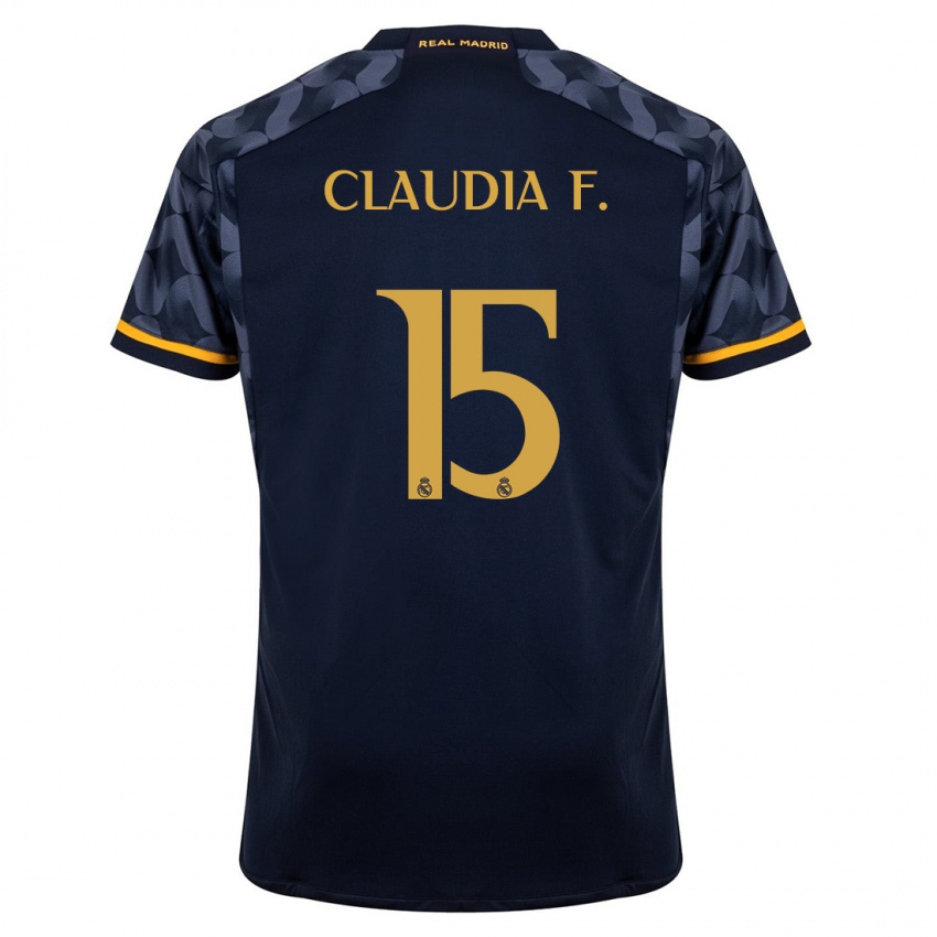 Damen Claudia Florentino #15 Dunkelblau Auswärtstrikot Trikot 2023/24 T-Shirt