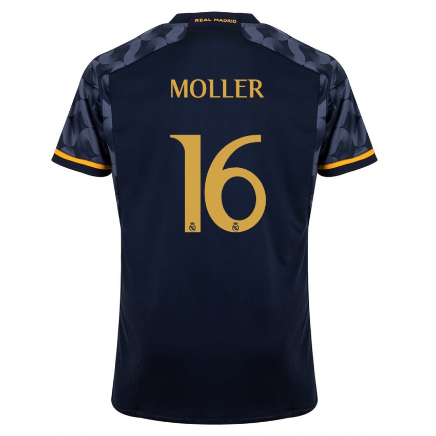 Damen Caroline Moller #16 Dunkelblau Auswärtstrikot Trikot 2023/24 T-Shirt