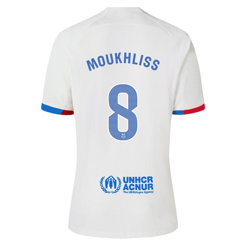 Damen Moha Moukhliss #8 Weiß Auswärtstrikot Trikot 2023/24 T-Shirt