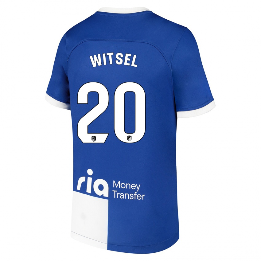 Damen Axel Witsel #20 Blau Weiss Auswärtstrikot Trikot 2023/24 T-Shirt