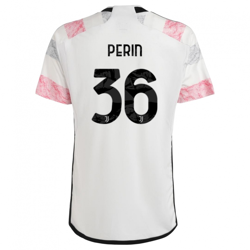 Damen Mattia Perin #36 Weiß Rosa Auswärtstrikot Trikot 2023/24 T-Shirt