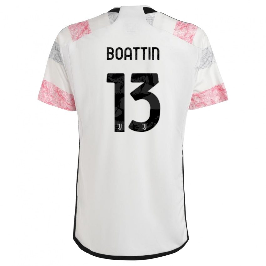 Damen Lisa Boattin #13 Weiß Rosa Auswärtstrikot Trikot 2023/24 T-Shirt