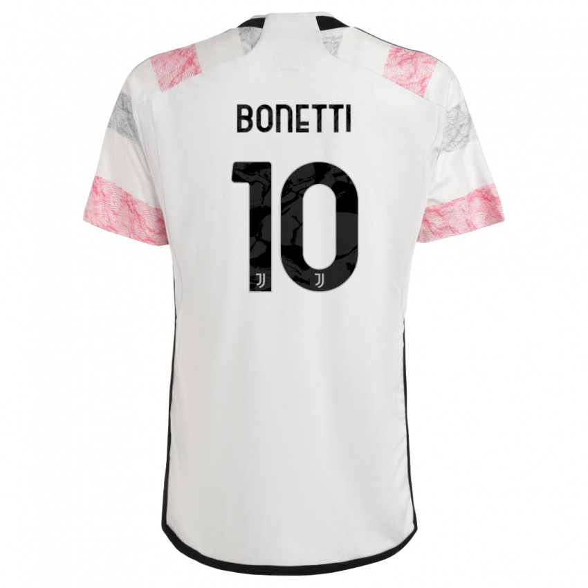 Damen Andrea Bonetti #10 Weiß Rosa Auswärtstrikot Trikot 2023/24 T-Shirt