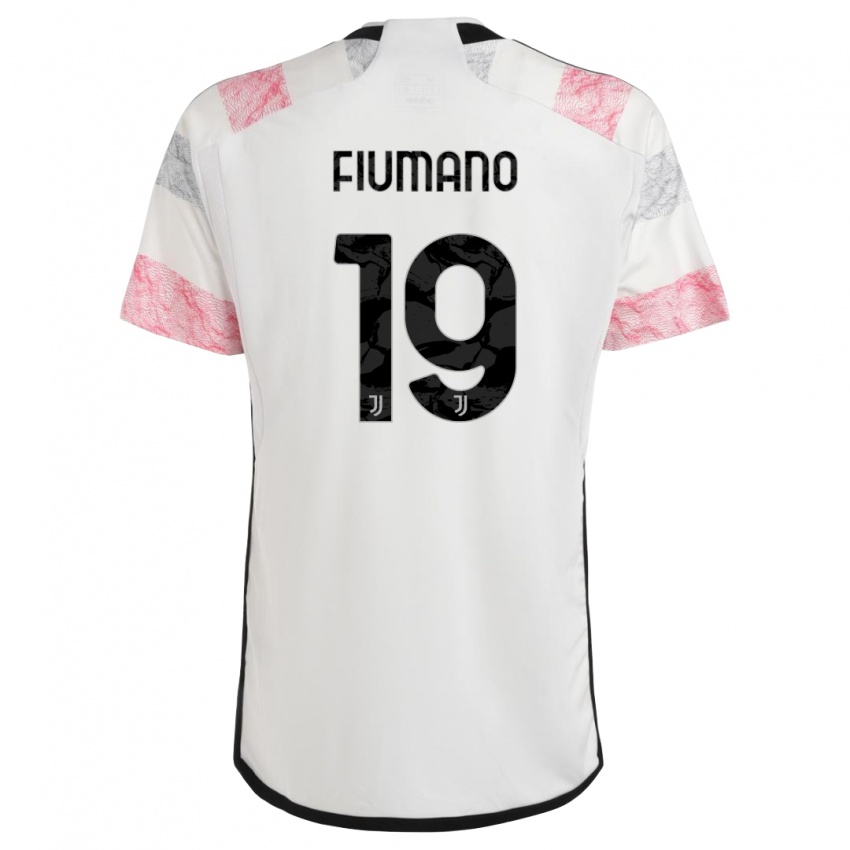 Damen Filippo Fiumano #19 Weiß Rosa Auswärtstrikot Trikot 2023/24 T-Shirt