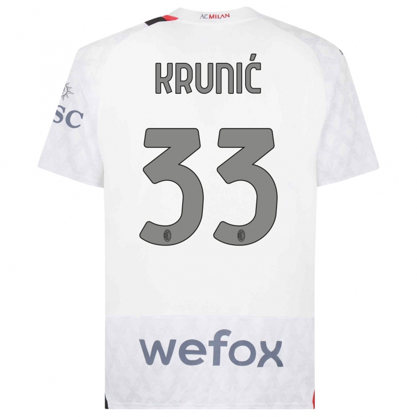 Damen Rade Krunic #33 Weiß Auswärtstrikot Trikot 2023/24 T-Shirt