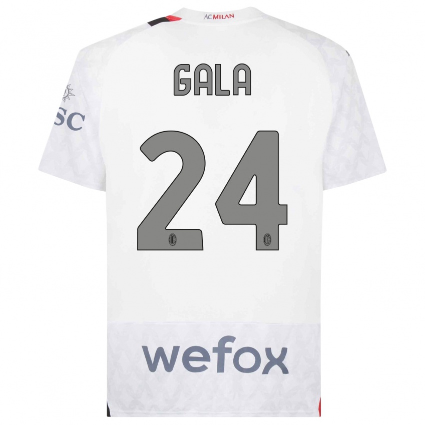 Damen Antonio Gala #24 Weiß Auswärtstrikot Trikot 2023/24 T-Shirt