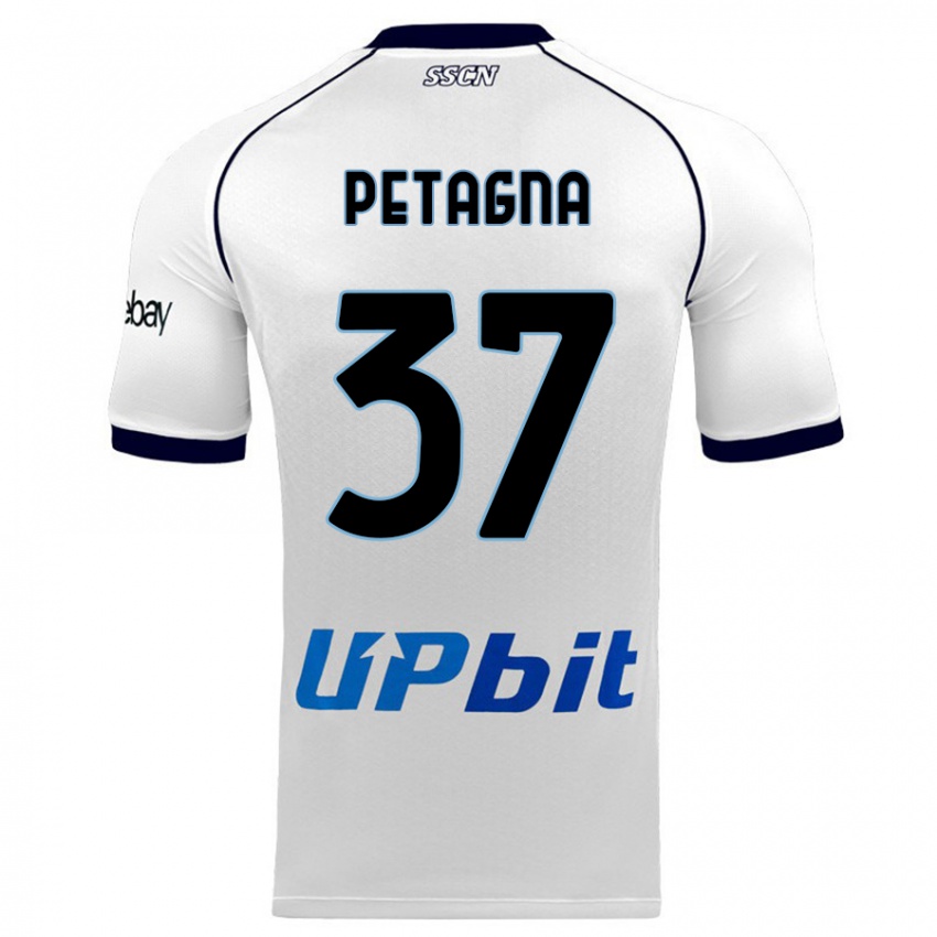 Damen Andrea Petagna #37 Weiß Auswärtstrikot Trikot 2023/24 T-Shirt