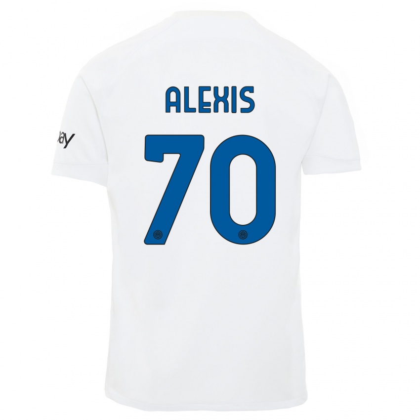 Damen Alexis Sanchez #70 Weiß Auswärtstrikot Trikot 2023/24 T-Shirt