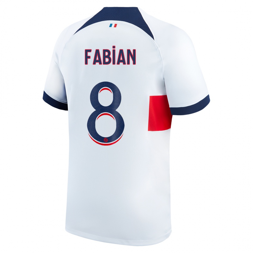 Damen Fabian Ruiz #8 Weiß Auswärtstrikot Trikot 2023/24 T-Shirt