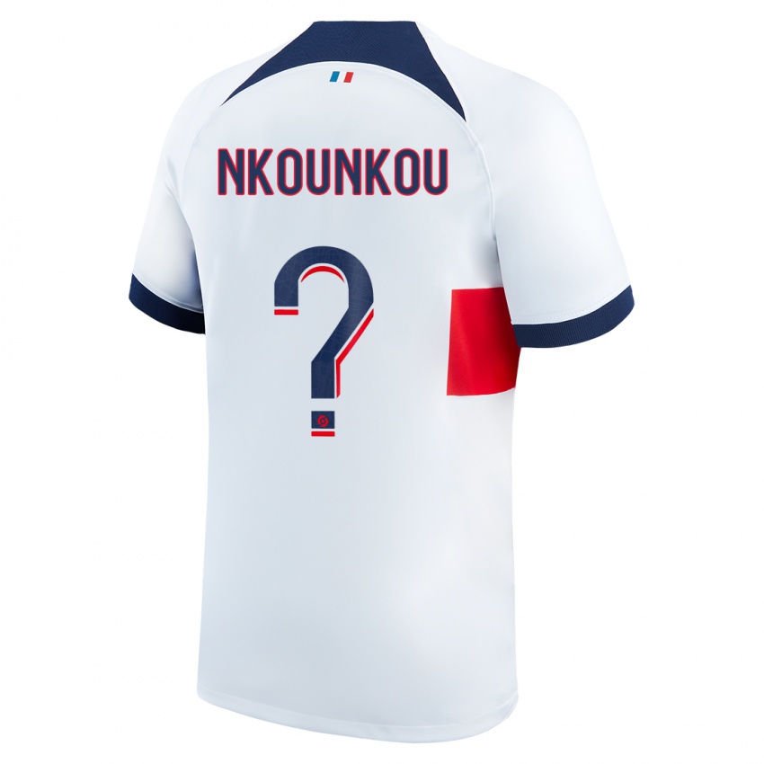 Damen Desthy Nkounkou #0 Weiß Auswärtstrikot Trikot 2023/24 T-Shirt