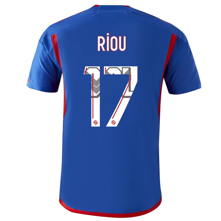 Damen Remy Riou #17 Blau Rot Auswärtstrikot Trikot 2023/24 T-Shirt