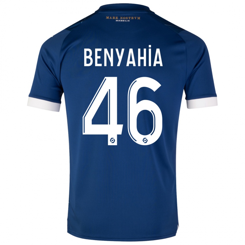 Damen Aylan Benyahia-Tani #46 Dunkelblau Auswärtstrikot Trikot 2023/24 T-Shirt