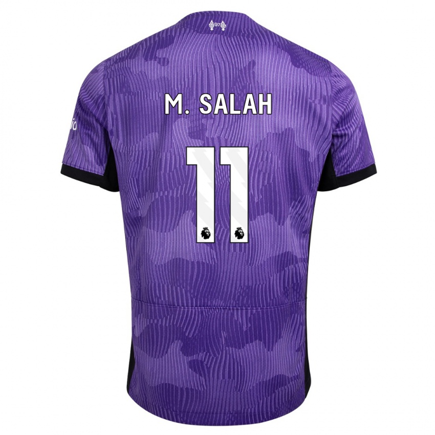 Damen Mohamed Salah #11 Lila Ausweichtrikot Trikot 2023/24 T-Shirt