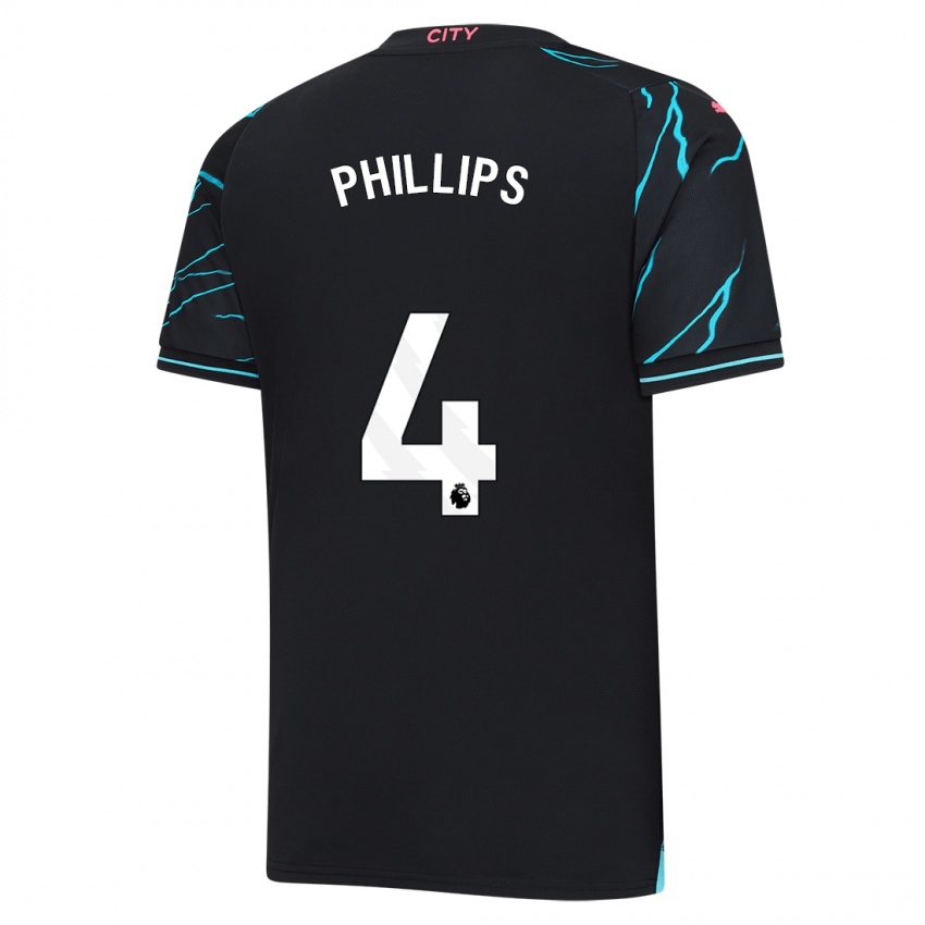 Damen Kalvin Phillips #4 Dunkelblau Ausweichtrikot Trikot 2023/24 T-Shirt