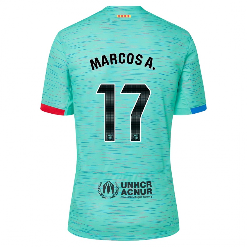 Damen Marcos Alonso #17 Helles Aqua Ausweichtrikot Trikot 2023/24 T-Shirt