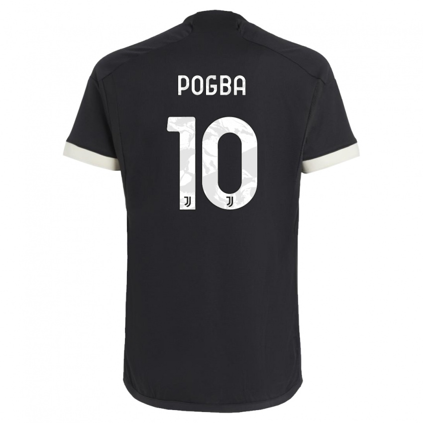 Damen Paul Pogba #10 Schwarz Ausweichtrikot Trikot 2023/24 T-Shirt