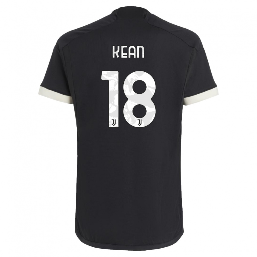 Damen Moise Kean #18 Schwarz Ausweichtrikot Trikot 2023/24 T-Shirt