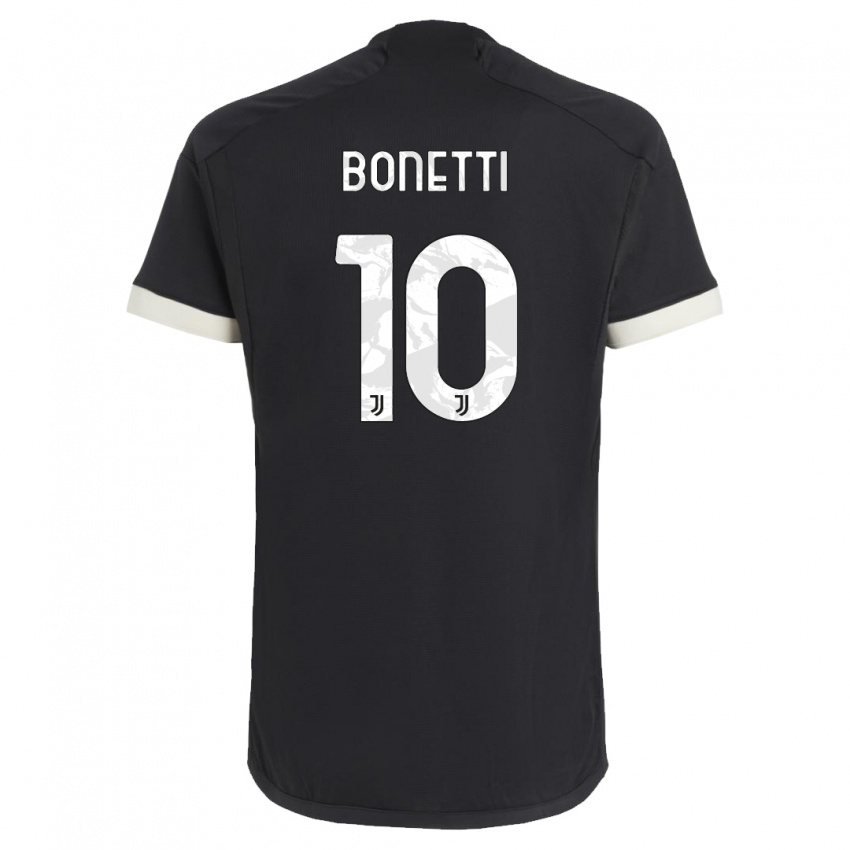 Damen Andrea Bonetti #10 Schwarz Ausweichtrikot Trikot 2023/24 T-Shirt