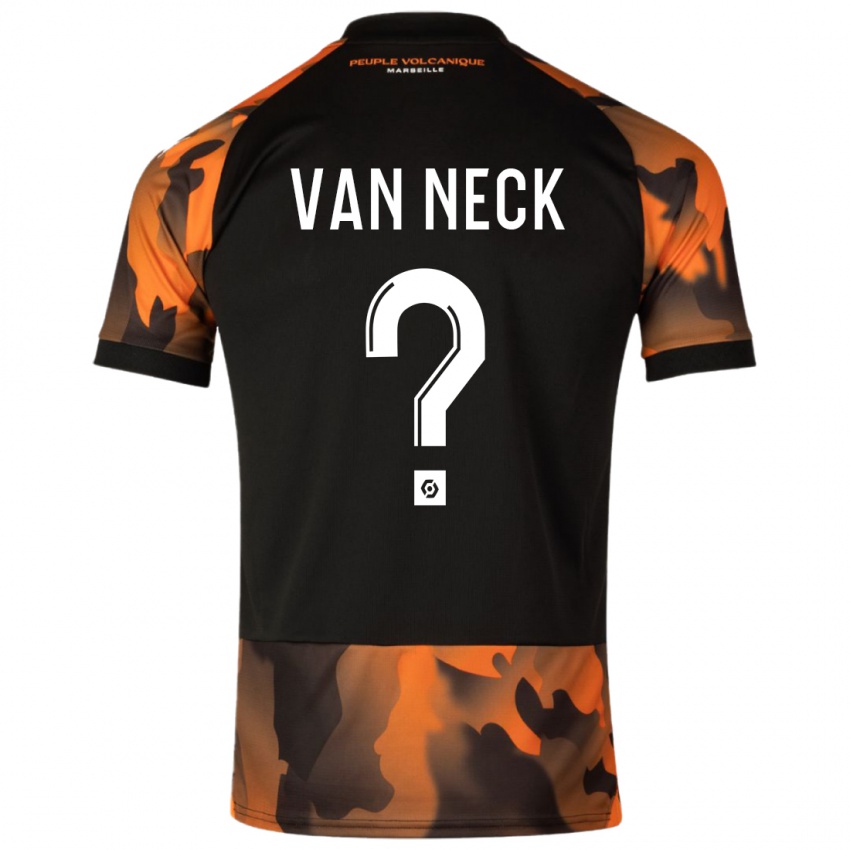 Damen Jelle Van Neck #0 Schwarzorange Ausweichtrikot Trikot 2023/24 T-Shirt