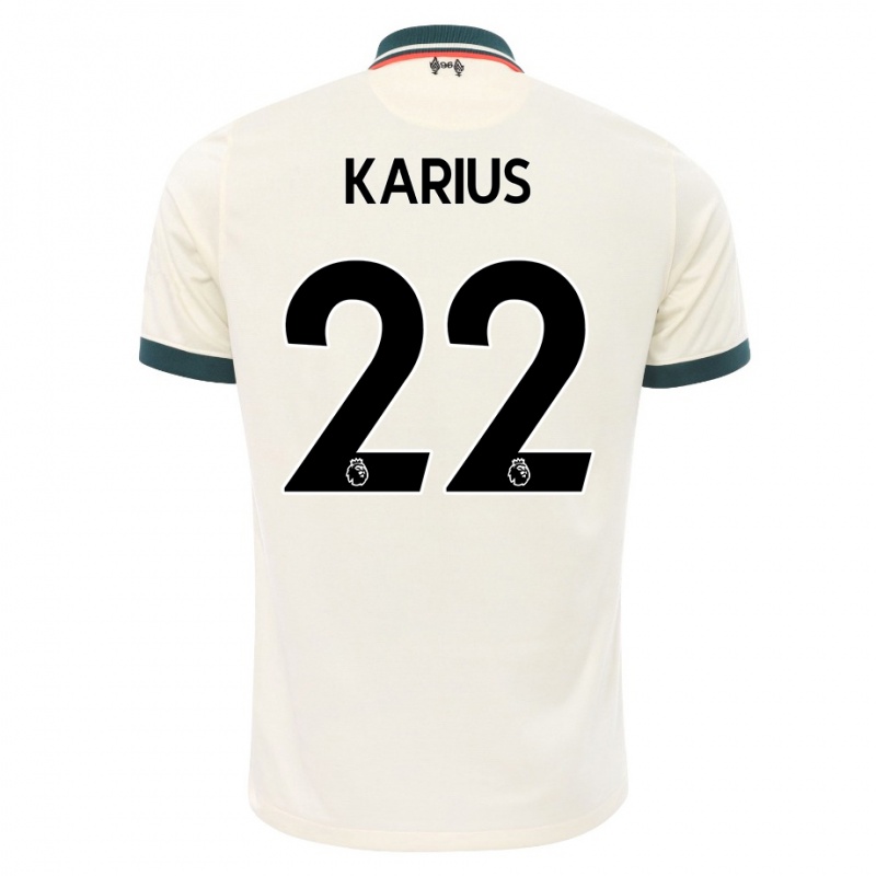 Kinder Loris Karius #22 Beige Auswärtstrikot Trikot 2021/22 T-shirt
