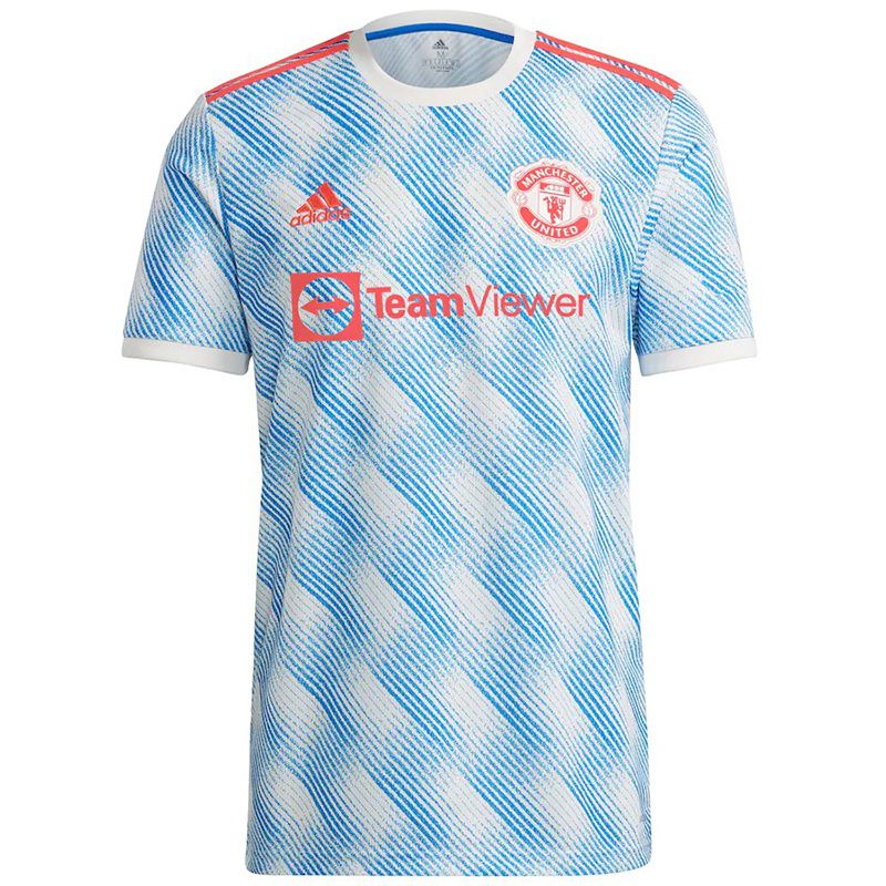 Kinder Juan Mata #8 Blau Weiss Auswärtstrikot Trikot 2021/22 T-shirt