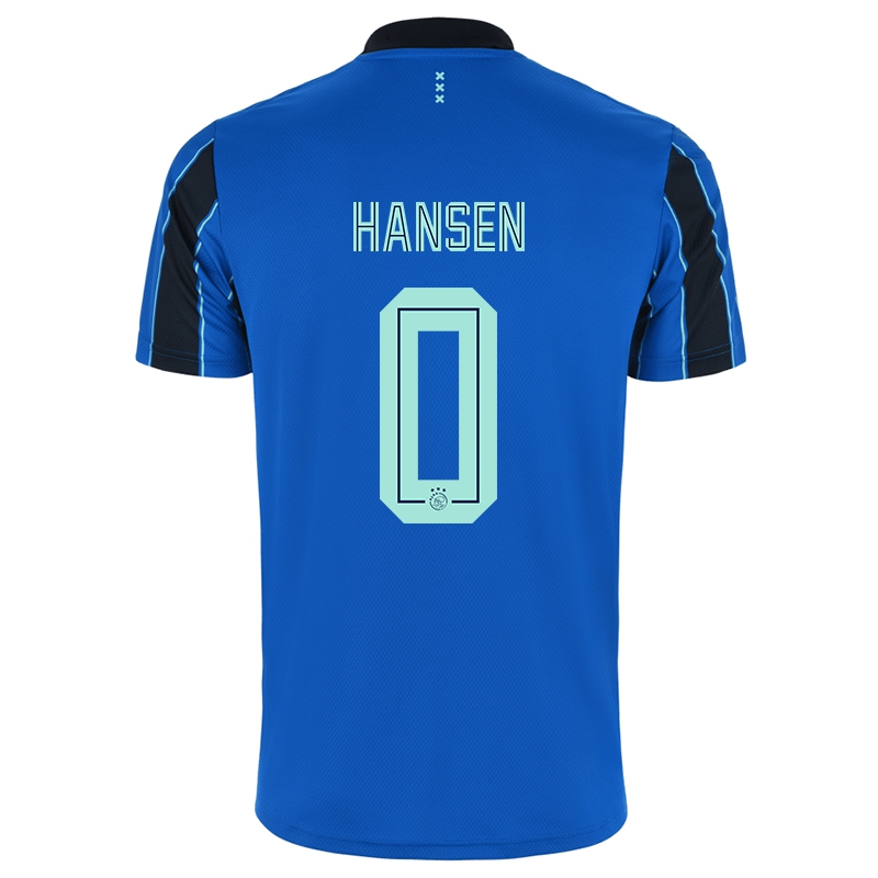 Kinder Sontje Hansen #0 Blau Schwarz Auswärtstrikot Trikot 2021/22 T-shirt