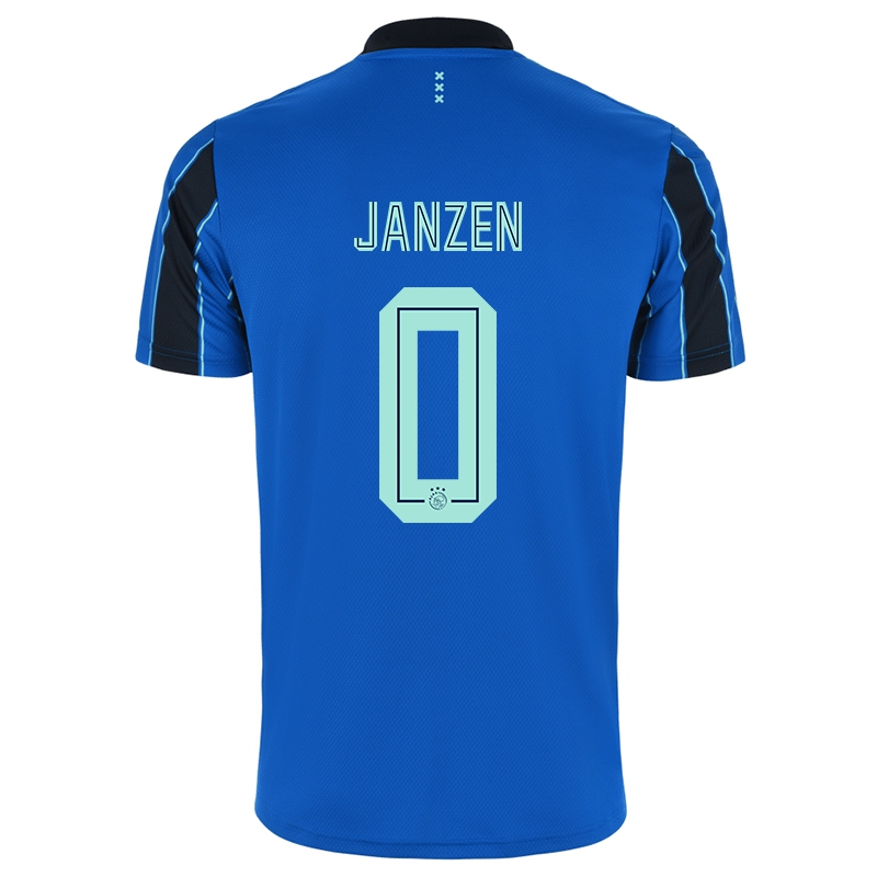 Kinder Yarimo Janzen #0 Blau Schwarz Auswärtstrikot Trikot 2021/22 T-shirt