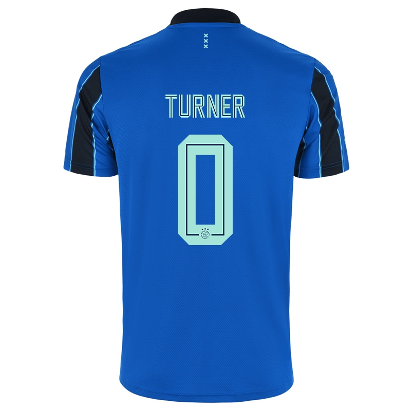 Kinder Darcy Turner #0 Blau Schwarz Auswärtstrikot Trikot 2021/22 T-shirt