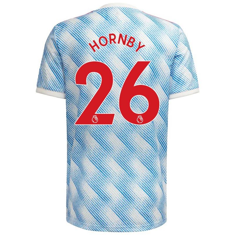 Kinder Megan Hornby #26 Blau Weiss Auswärtstrikot Trikot 2021/22 T-shirt