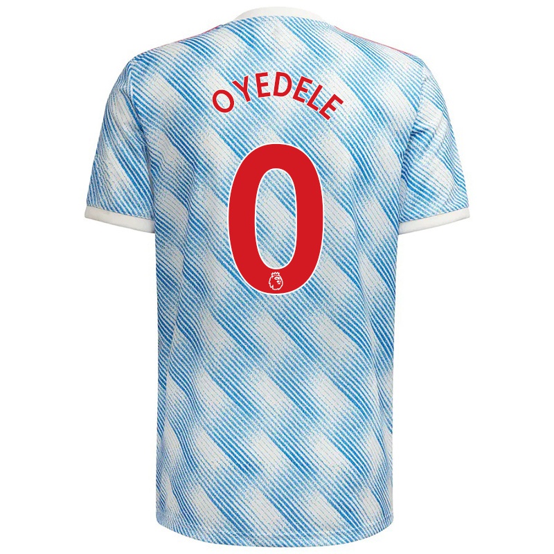 Kinder Maximilano Oyedele #0 Blau Weiss Auswärtstrikot Trikot 2021/22 T-shirt