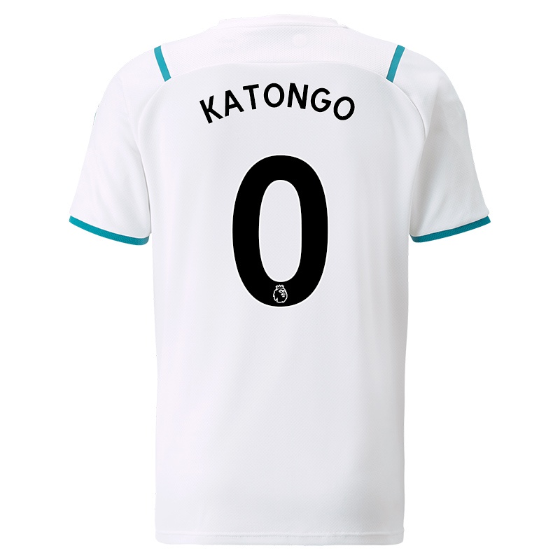 Kinder Jadel Katongo #0 Weiß Auswärtstrikot Trikot 2021/22 T-shirt
