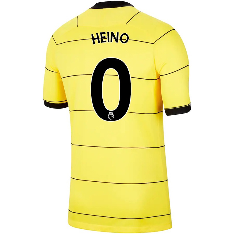 Kinder Aleksi Heino #0 Gelb Auswärtstrikot Trikot 2021/22 T-shirt