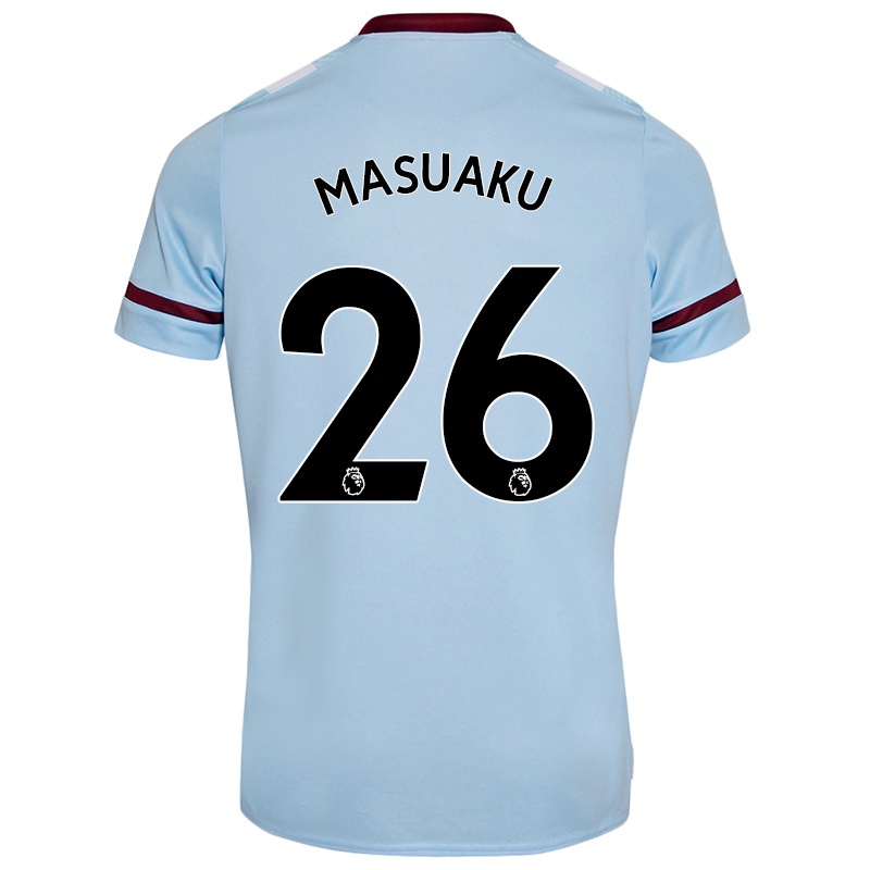 Kinder Arthur Masuaku #26 Himmelblau Auswärtstrikot Trikot 2021/22 T-shirt