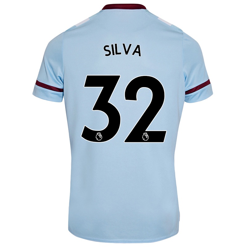Kinder Xande Silva #32 Himmelblau Auswärtstrikot Trikot 2021/22 T-shirt