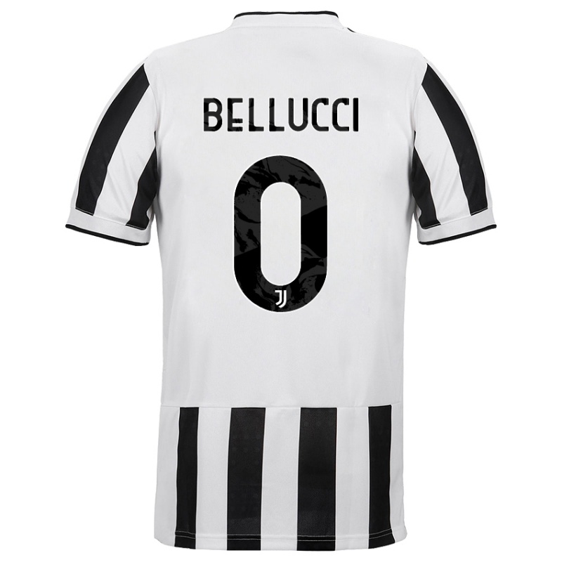 Kinder Melissa Bellucci #0 Weiß Schwarz Heimtrikot Trikot 2021/22 T-shirt