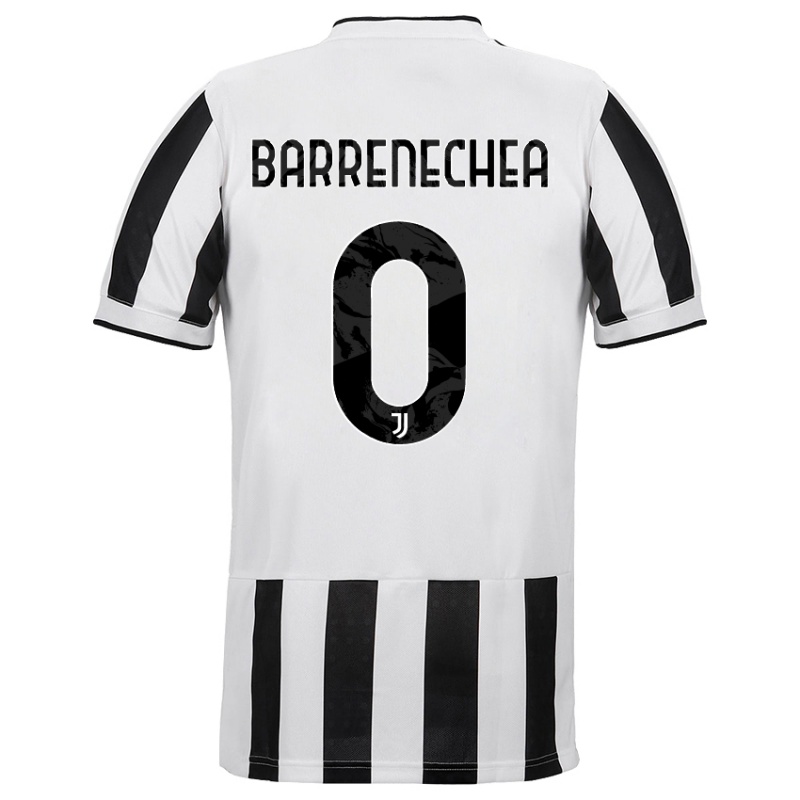 Kinder Enzo Barrenechea #0 Weiß Schwarz Heimtrikot Trikot 2021/22 T-shirt