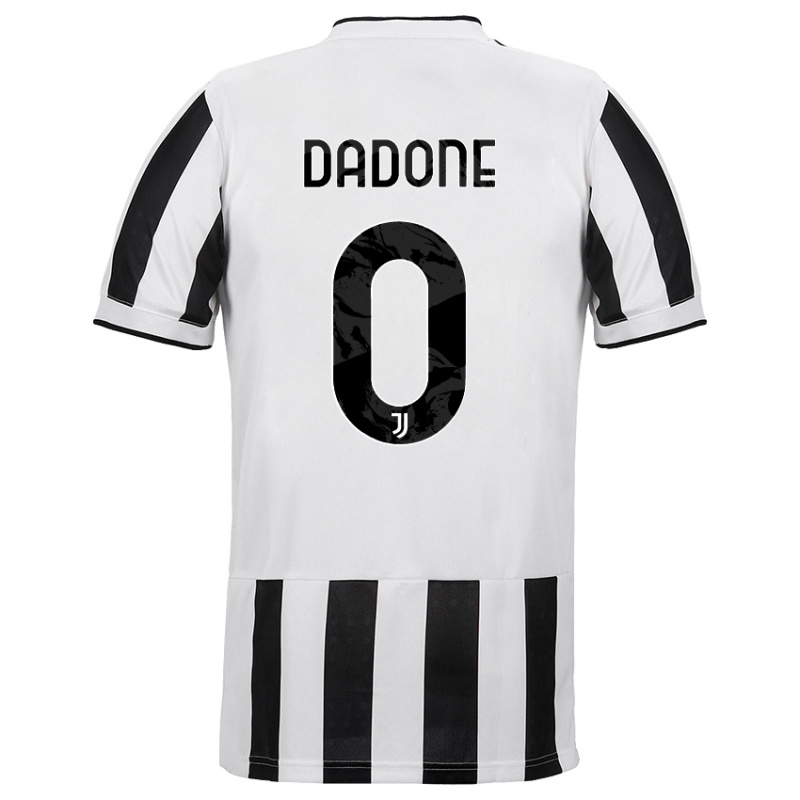 Kinder Filippo Dadone #0 Weiß Schwarz Heimtrikot Trikot 2021/22 T-shirt