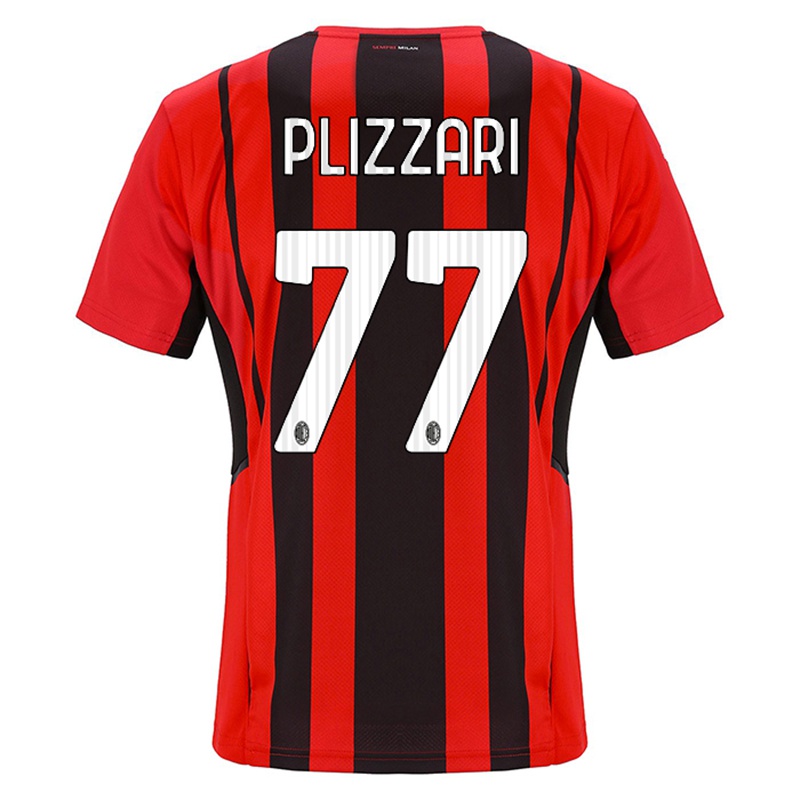 Kinder Alessandro Plizzari #77 Rot Schwarz Heimtrikot Trikot 2021/22 T-shirt