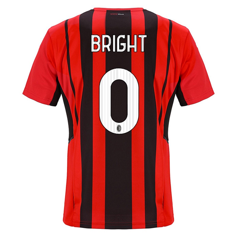 Kinder Kevin Bright #0 Rot Schwarz Heimtrikot Trikot 2021/22 T-shirt