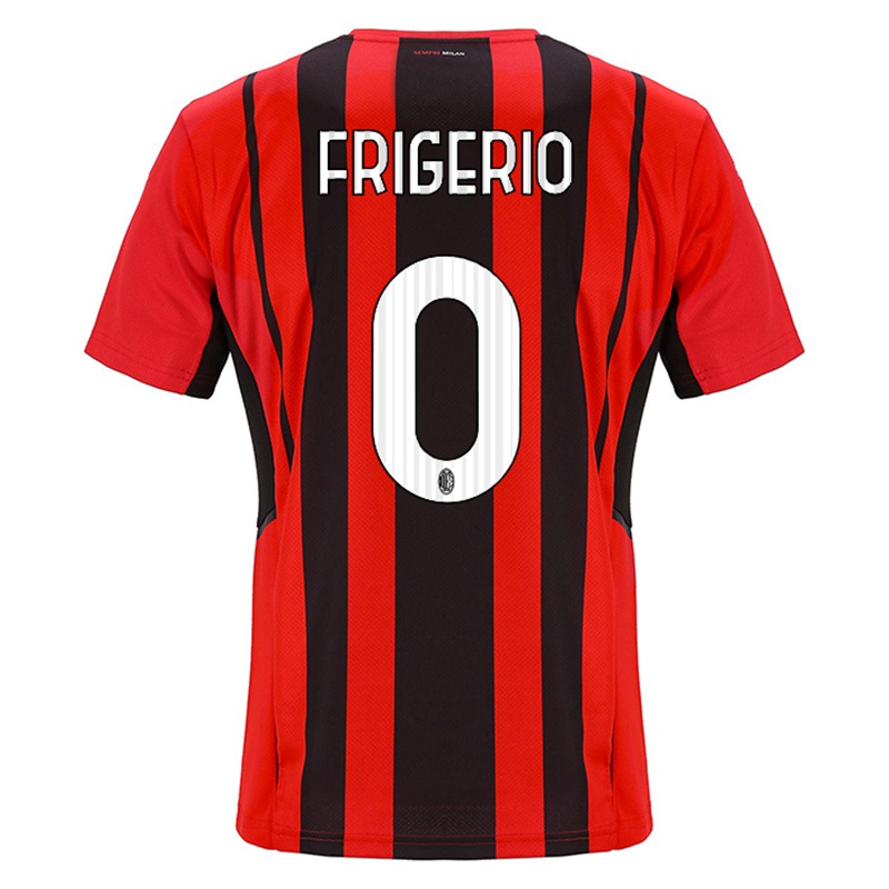 Kinder Marco Frigerio #0 Rot Schwarz Heimtrikot Trikot 2021/22 T-shirt