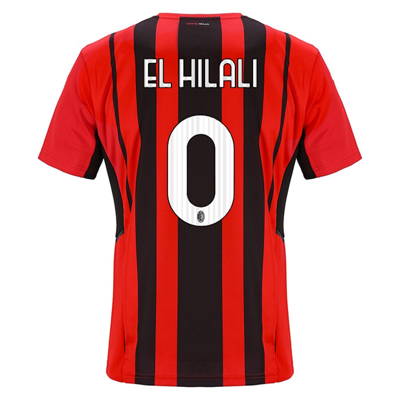 Kinder Gabriele El Hilali #0 Rot Schwarz Heimtrikot Trikot 2021/22 T-shirt