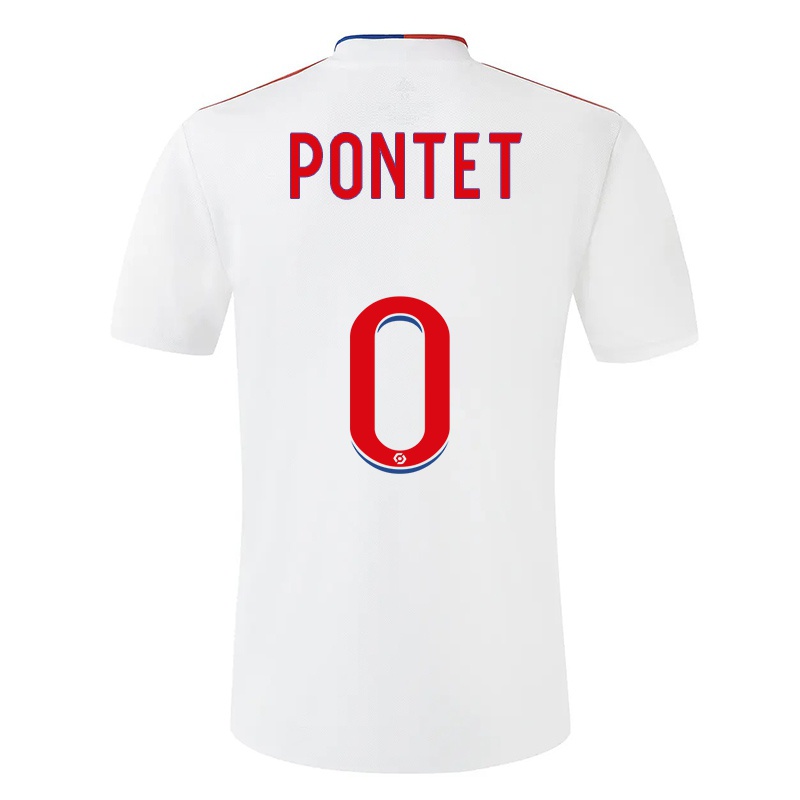 Kinder Arthur Pontet #0 Weiß Heimtrikot Trikot 2021/22 T-shirt