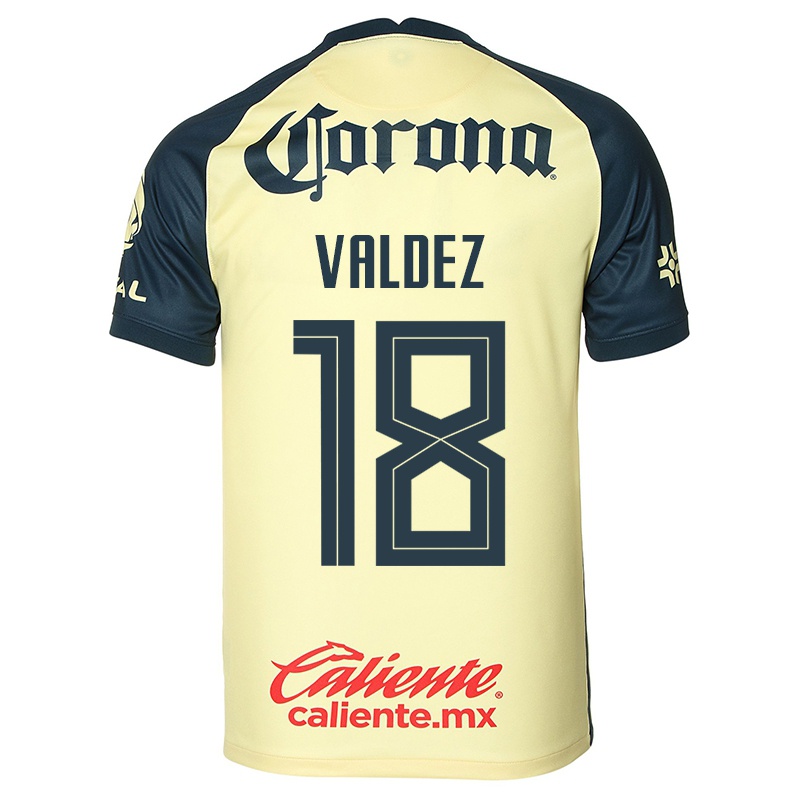 Kinder Bruno Valdez #18 Gelb Heimtrikot Trikot 2021/22 T-shirt