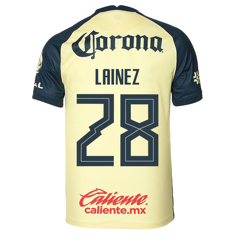 Kinder Mauro Lainez #28 Gelb Heimtrikot Trikot 2021/22 T-shirt