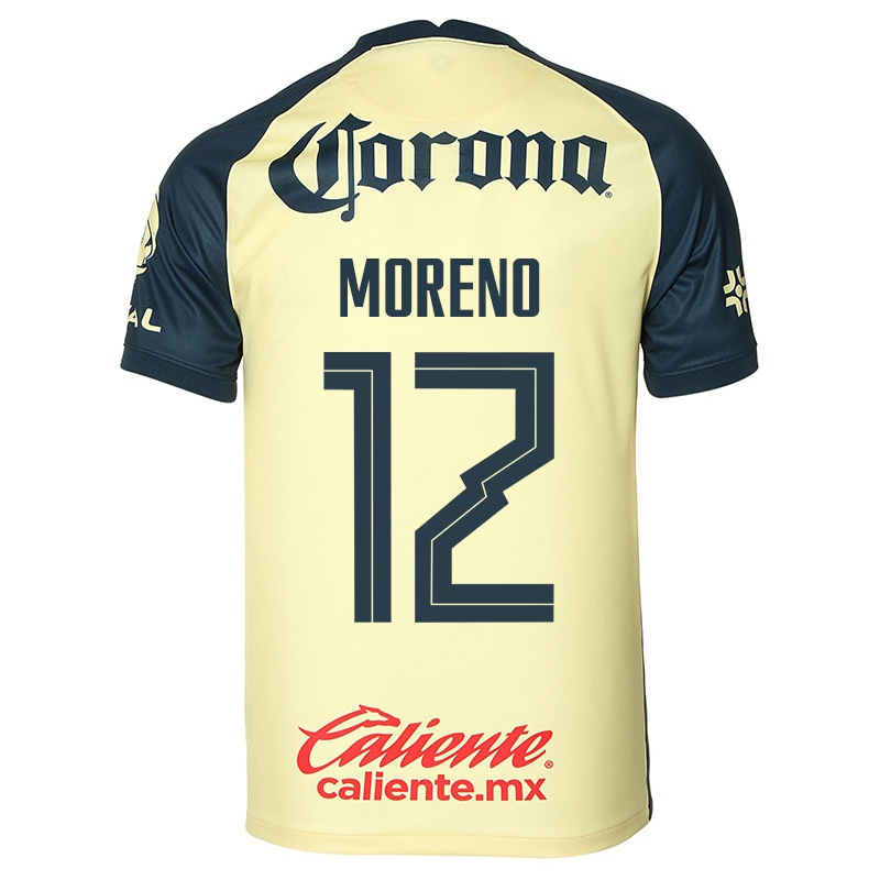 Kinder Zaira Moreno #12 Gelb Heimtrikot Trikot 2021/22 T-shirt